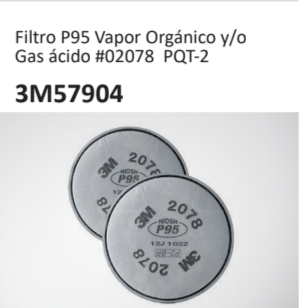 Filtro P95 Vapor Orgánico yoGas ácido #02078 PQT-23M57904