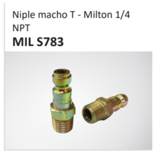 Niple macho T - Milton 14NPT MIL S783