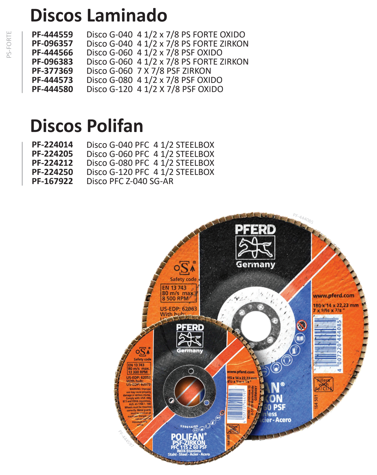 zz Discos Laminado polifan