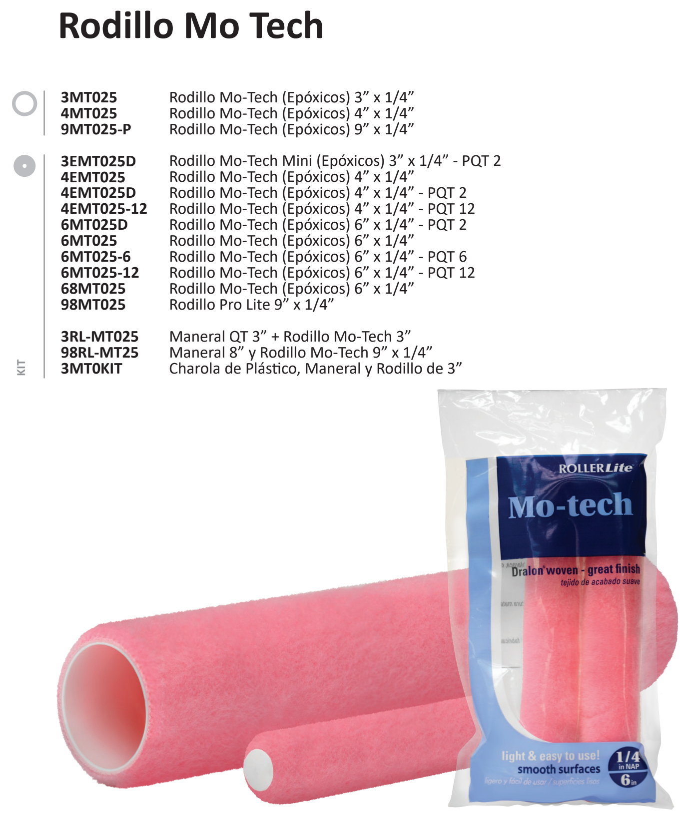 zz Rodillo Mo Tech maneral