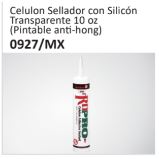 Celulon Sellador con SilicónTransparente 10 oz(Pintable an??-hong) 0927MX