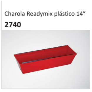 Charola Readymix plástico 14”2740