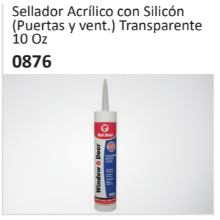 Sellador Acrílico con Silicón(Puertas y vent.) Transparente10 Oz 0876
