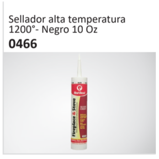 Sellador alta temperatura1200°- Negro 10 Oz 0466