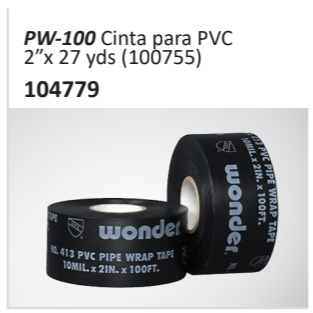 PW-100 Cinta para PVC2”x 27 yds (100755)104779