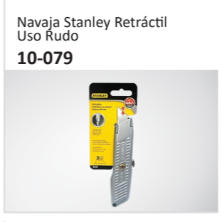 Navaja Stanley RetráctilUso Rudo 10-079