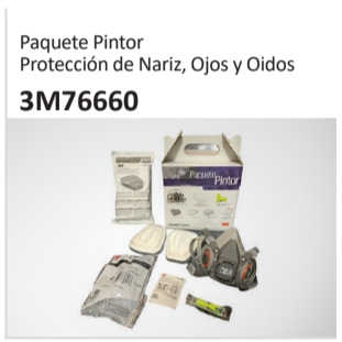 Paquete Pintor Protección de Nariz, Ojos y Oidos 3M76660