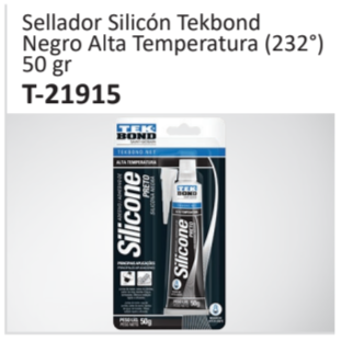 Sellador Silicón TekbondNegro Alta Temperatura (232°)50 gr T-21915