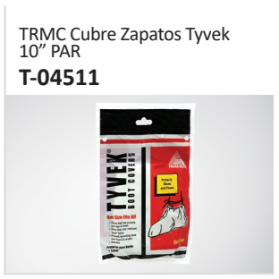 TRMC Cubre Zapatos Tyvek10” PART-04511
