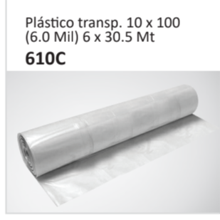 Plastico transp. 10 x 100(6.0 Mil) 6 x 30.5 Mt 610C